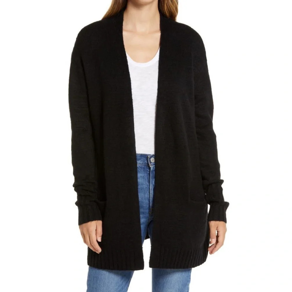 CASLON
Open Front Cardigan In Black